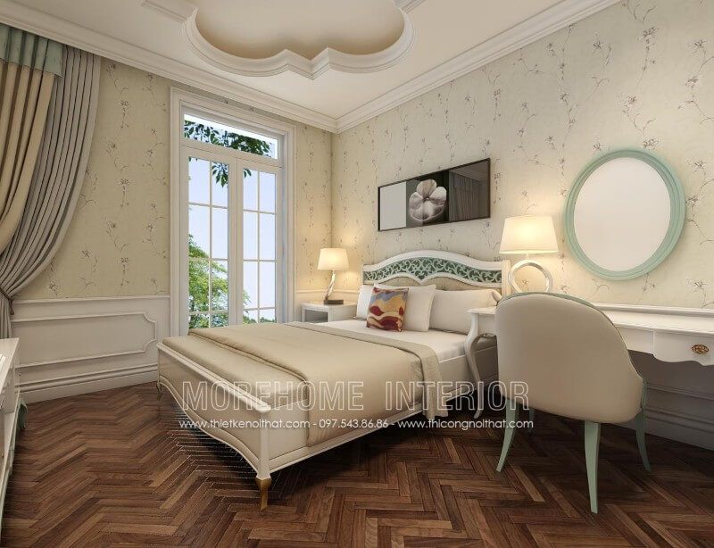 Say đắm 11 mẫu thiết kế nội thất giường ngủ tân cổ điển sự sang trọng, quý phái, thể hiện đẳng cấp cho gia chủ